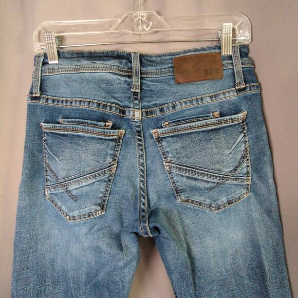 BKE Jake Jeans Mens 30 Blue Straight Hemmed Stretch - Picture 8 of 9
